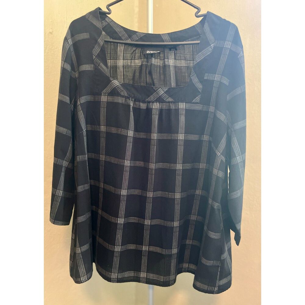 Avenue Plaid Blouse Plus Size 22/24